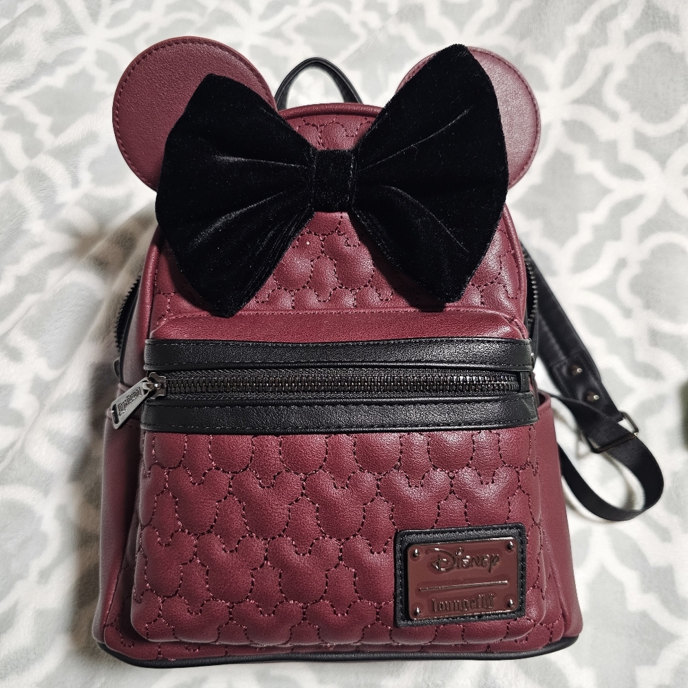 Quilted Disney Loungefly Backpack EUC